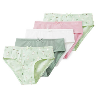 5 Mädchen Slips mit Bio-Baumwolle