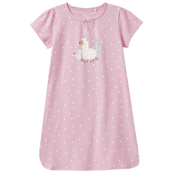 Meisjesnachthemd met alpaca-print