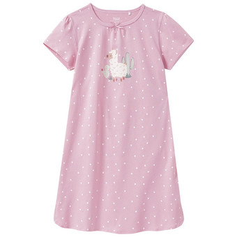 Meisjesnachthemd met alpaca-print