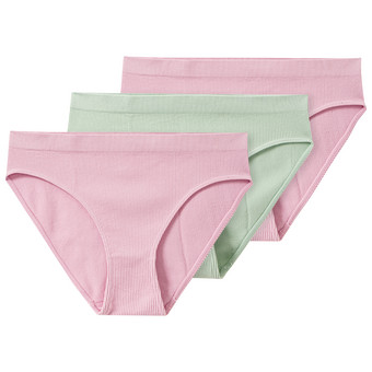 3 Mädchen Slips mit Rippstruktur