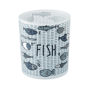 Windlicht mit Fisch-Prints