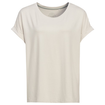 Dames-T-shirt met vaste turn-ups