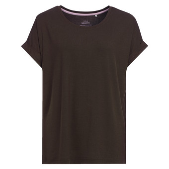 Dames-T-shirt met vaste turn-ups