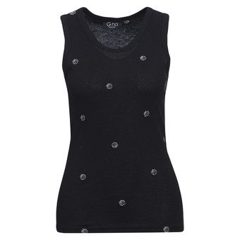 Damen Top mit Rippstruktur