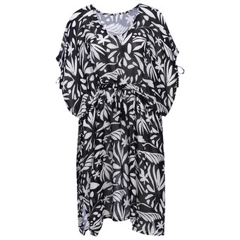 Damen Poncho mit Allover-Muster