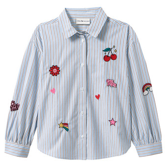 Mädchen Bluse mit Stickerei