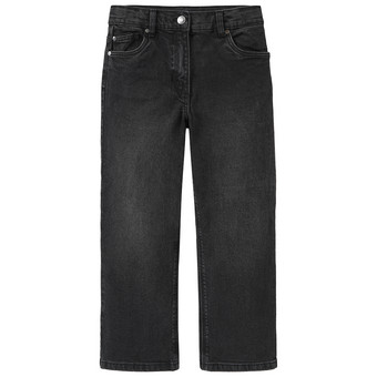 Mädchen Wide-Leg-Jeans mit verstellbarem Bund