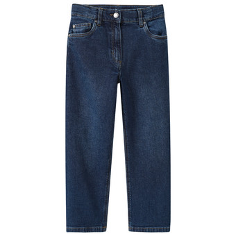 Mädchen Wide-Leg-Jeans mit verstellbarem Bund