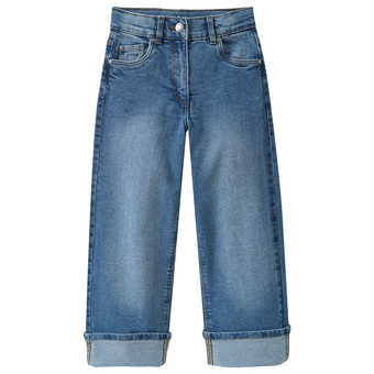 Mädchen Wide-leg Jeans mit verstellbarem Bund
