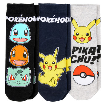 3 Paar Pokémon Socken im Set
