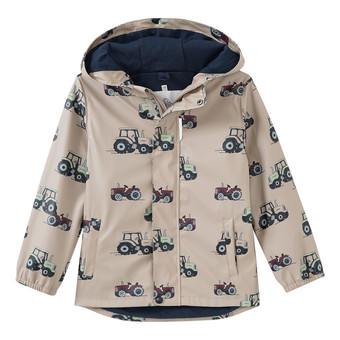 Jungen Regenjacke mit Traktor-Allover