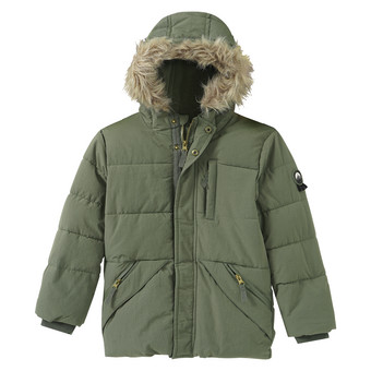 Winterjas voor jongens met capuchon