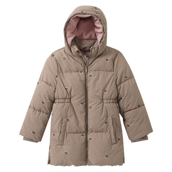 Mädchen Winterjacke mit Allover-Stickerei