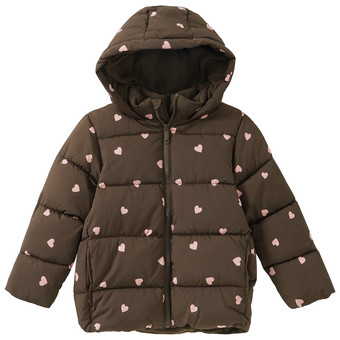 Mädchen Winterjacke mit Herz-Allover