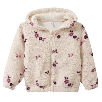 Mädchen Plüschjacke mit Allover-Muster