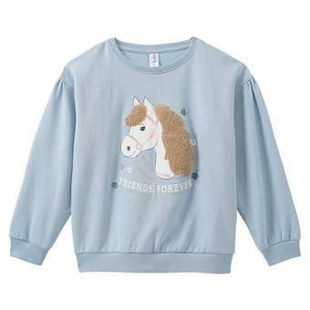 Mädchen Sweatshirt mit Pferde-Motiv