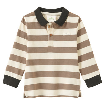 Baby Polo-Langarmshirt mit Streifen