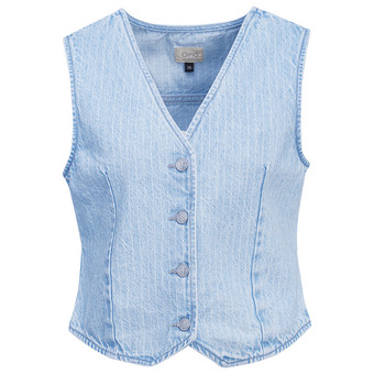 Damen Jeansweste mit Knopfleiste