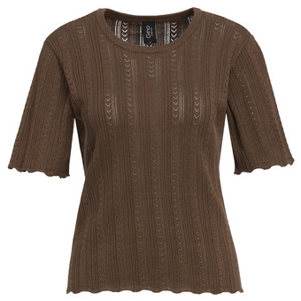 Damen Strickshirt mit Wellenbündchen