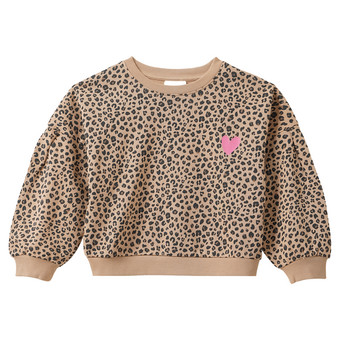 Mädchen Sweatshirt mit Leo-Print