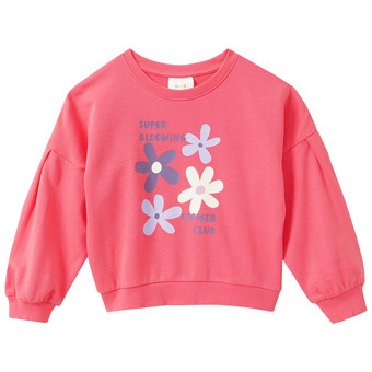 Mädchen Sweatshirt mit Blumen-Print