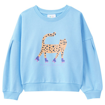 Mädchen Sweatshirt mit Tier-Print