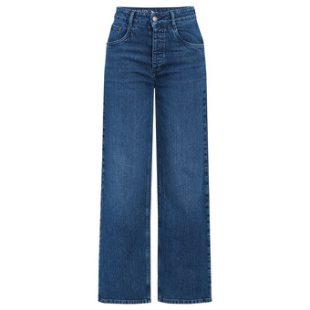 Damen Straight-Jeans mit weitem Bein