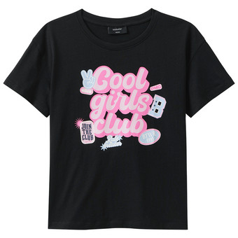 Mädchen T-Shirt mit Neon-Print
