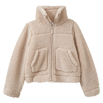 Mädchen Teddyjacke mit Kapuze
