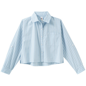 Mädchen Bluse mit Längsstreifen