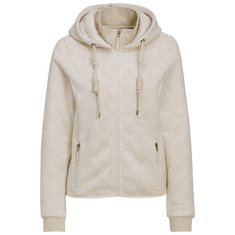 Damen Strickfleece-Jacke mit Kapuze