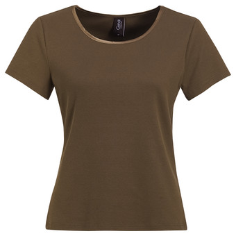 Dames-T-shirt van fijnrib