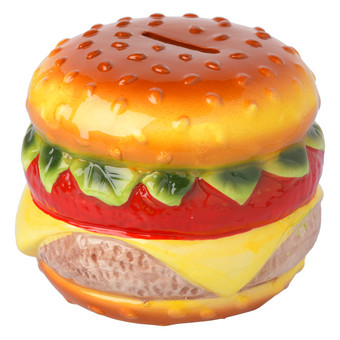 Spardose im Burger-Design