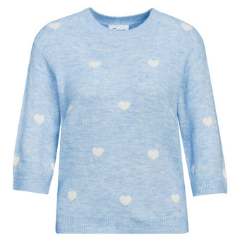 Damen Strickpullover mit Herz-Allover