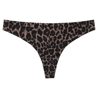 Naadloze string voor dames met luipaardprint