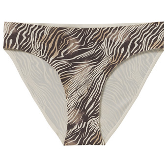 Naadloze damesslip met zebraprint