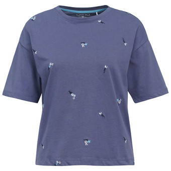 Damen T-Shirt mit Allover-Stickerei