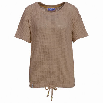 Damen T-Shirt mit Knoten-Detail