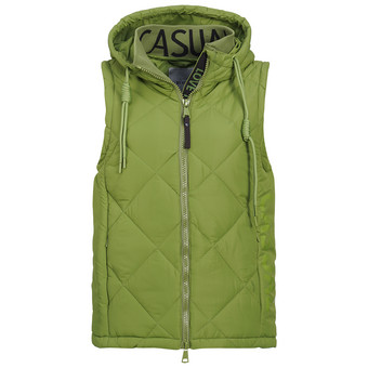 Damesgewatteerd vest met opschrift