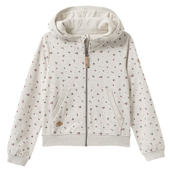 Mädchen Sweatjacke mit Blumen allover