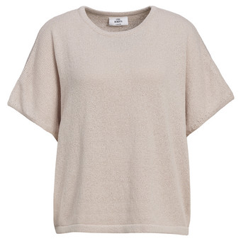 Damen Strick-T-Shirt unifarben