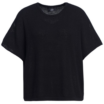 Damen Strick-T-Shirt unifarben