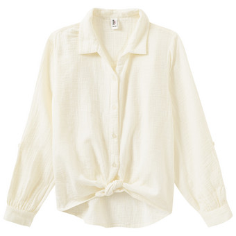 Mädchen Musselin-Bluse mit Knotendetail