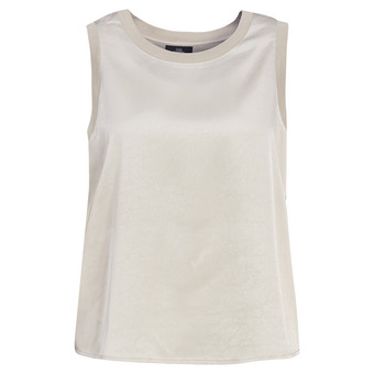 Damen Satin-Top unifarben