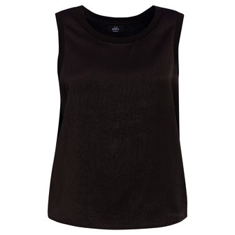 Damen Satin-Top unifarben