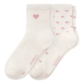 2 Paar Damen Socken mit Viskose