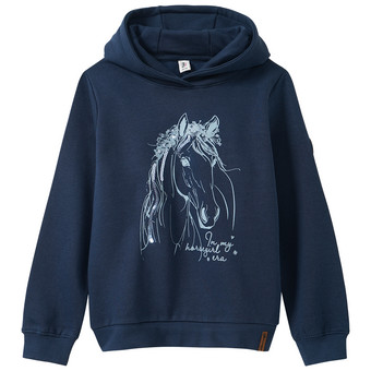 Mädchen Hoodie mit Pferde-Motiv