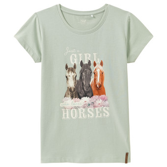 Mädchen T-Shirt mit Pferde-Motiv