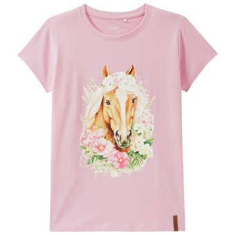 Mädchen T-Shirt mit Pferde-Motiv