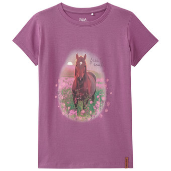 Mädchen T-Shirt mit Pferde-Motiv